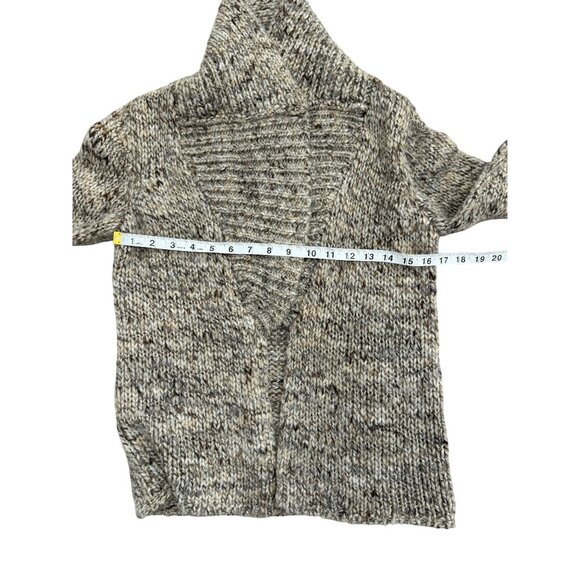 Talbots Open Front Knit Cardigan Sweater Chunky Shawl Collar Wool Alpaca Size S - Picture 7 of 7